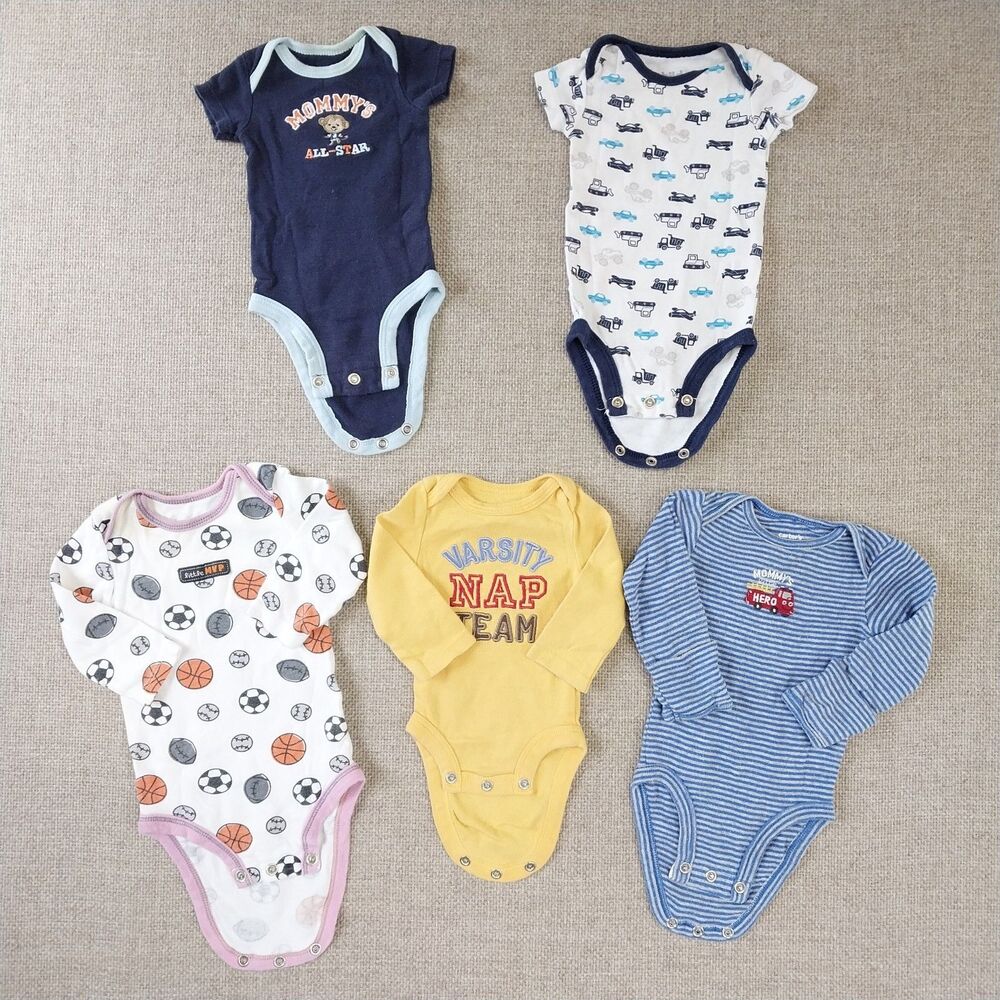 Baby Infant Boy Clothing Bundle Bodysuit Variety Of Colors 10 Pieces Newborn #13